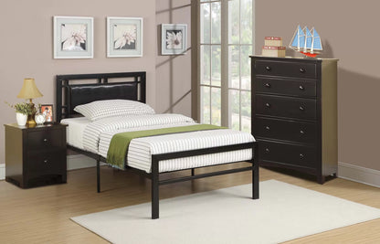 The Timberline Black Wood Full Bed Frame, Nightstand & Chest – 3 Piece - view 6