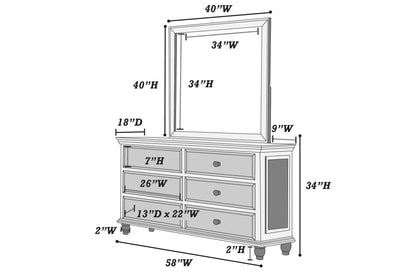 The Crane White Dresser