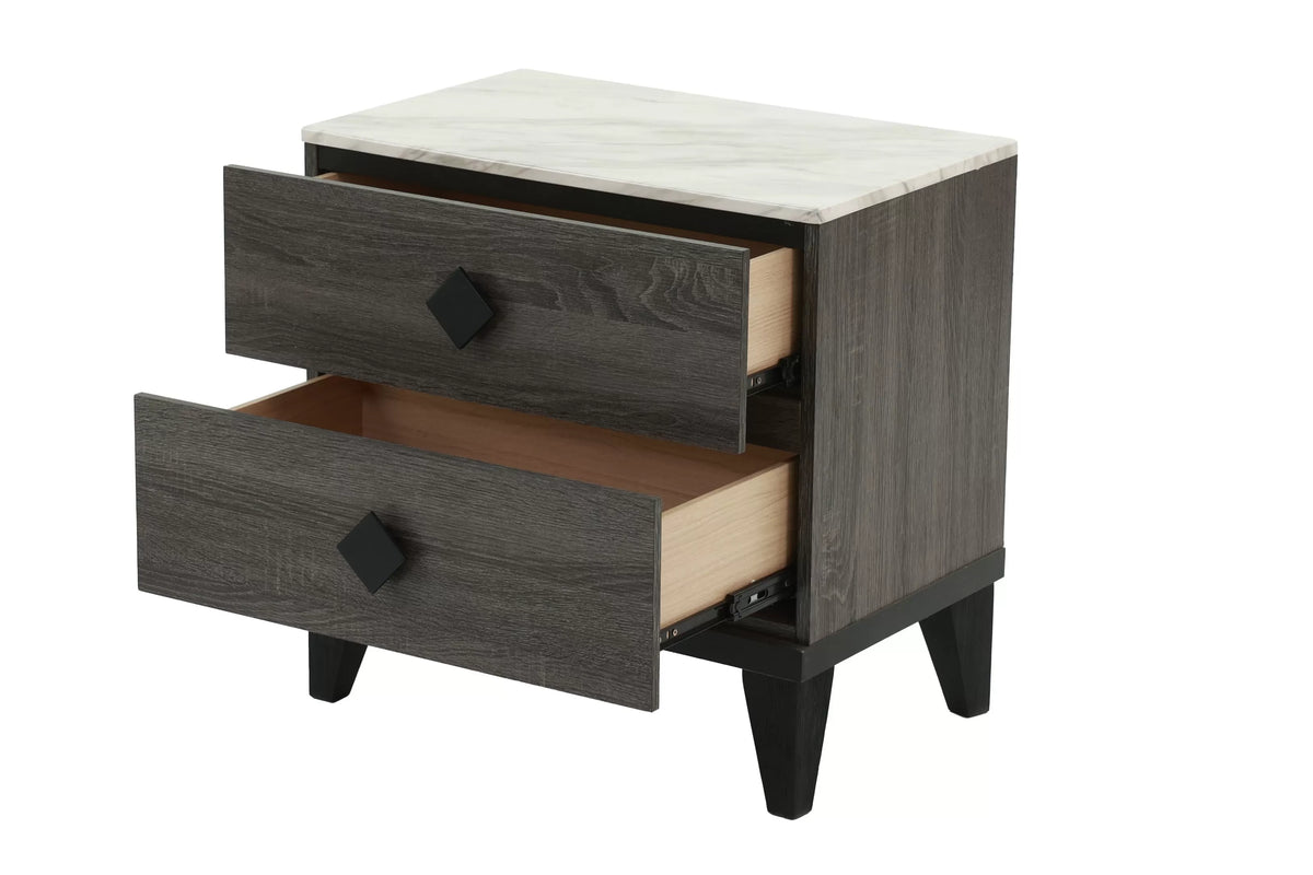 The Stanton Charcoal Polyfiber Twin Bed Frame, Nightstand & Chest – 3 Piece - view 15