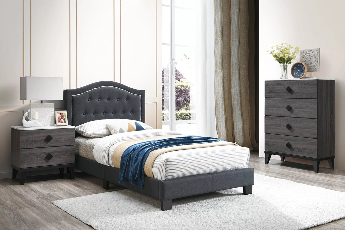 The Mercer Charcoal Nightstand - view 7