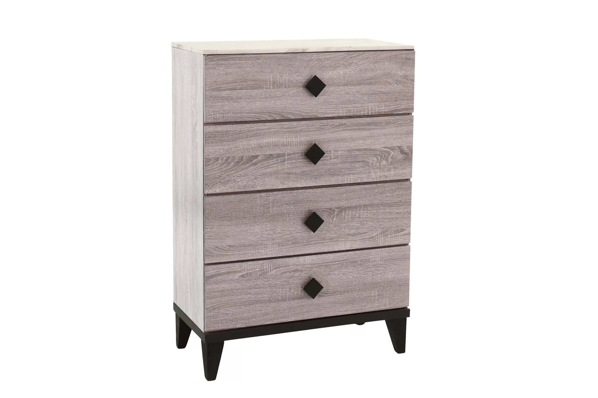 The Stanton Gray Velvet Full Bed Frame, Nightstand & Chest – 3 Piece - view 14
