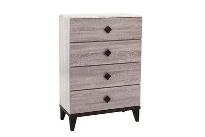 The Mercer White Faux Leather Queen Bed Frame, Nightstand & Chest – 3 Piece - view 13