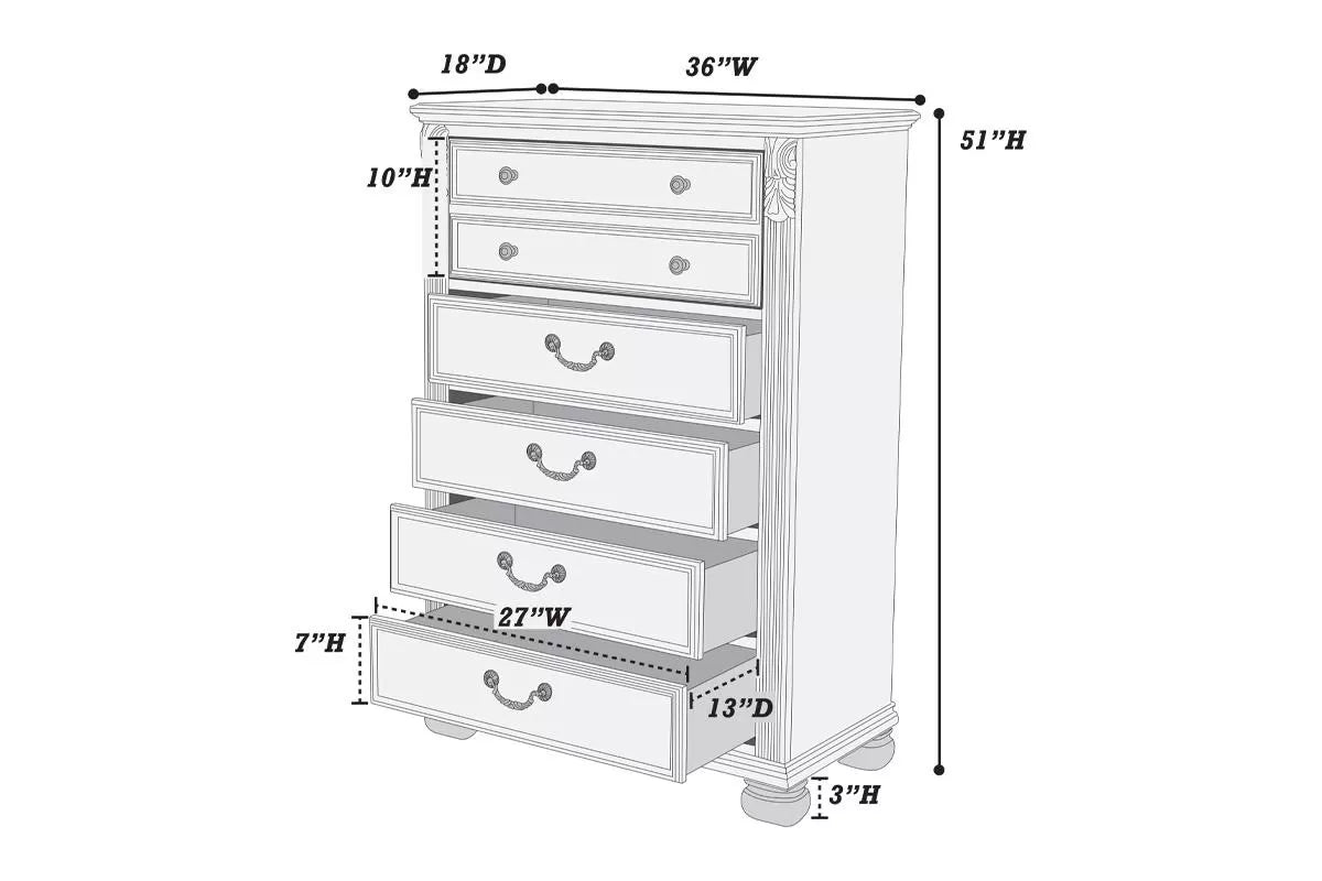 The Regalia Queen 5-Piece Bedroom Set