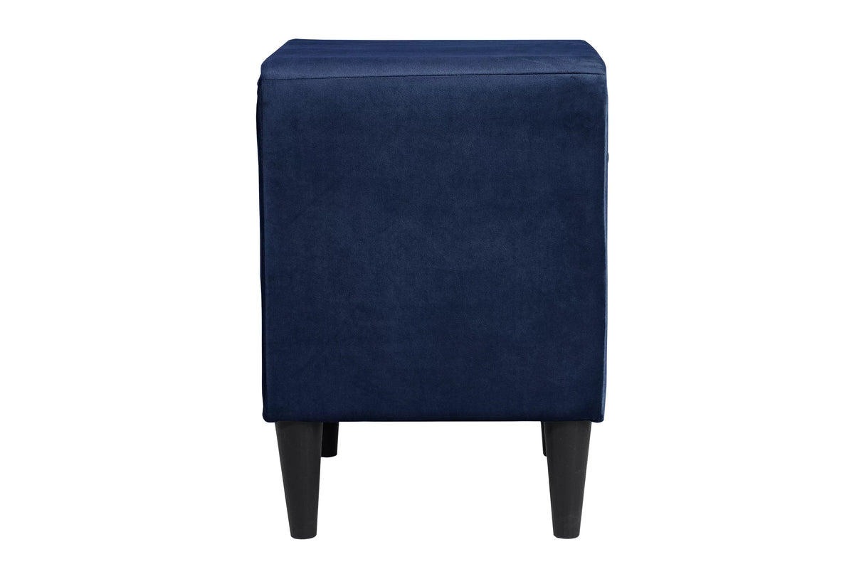 The Winslow Navy Blue Velvet Nightstand - view 7