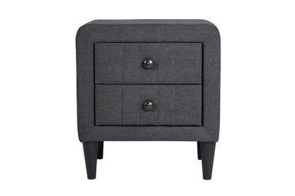 The Delaney Charcoal Linen Full Bed Frame & Nightstand – 2 Piece - view 7