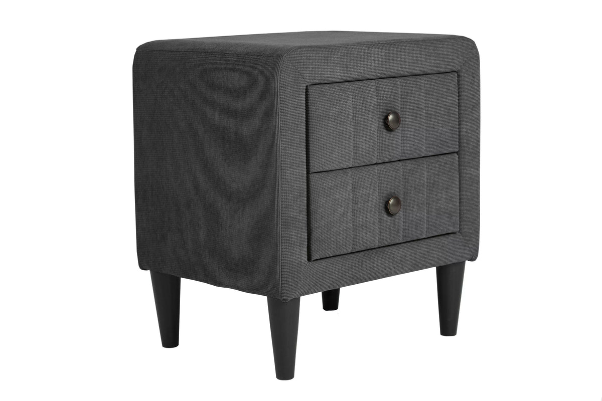 The Calloway Charcoal Linen Nightstand - view 8