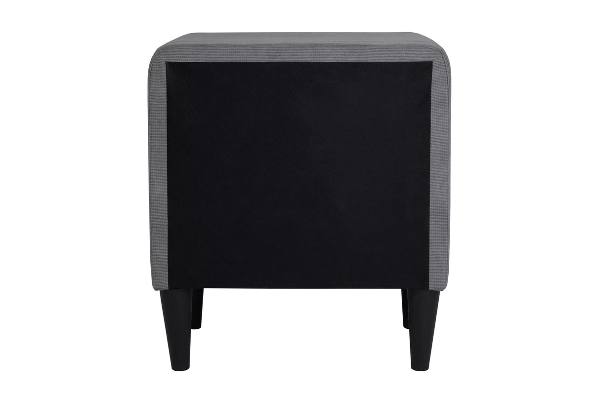 The Delaney Gray Linen Full Bed Frame & Nightstand – 2 Piece - view 9