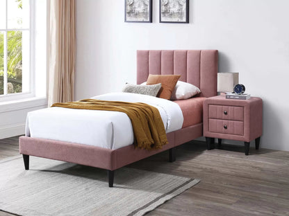 The Calloway Pink Linen Nightstand - view 2