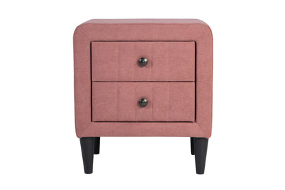 The Calloway Pink Linen Full Bed Frame & Nightstand – 2 Piece - view 7