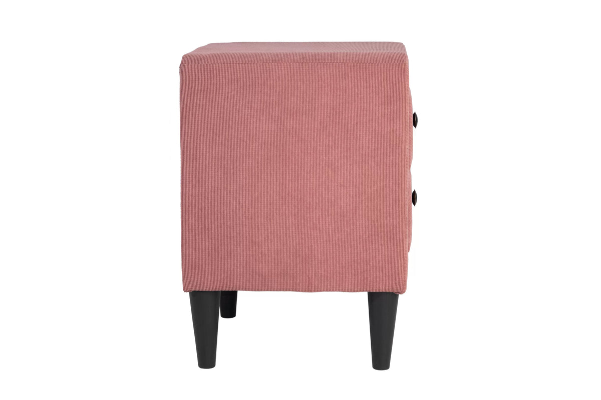 The Calloway Pink Linen Nightstand - view 7