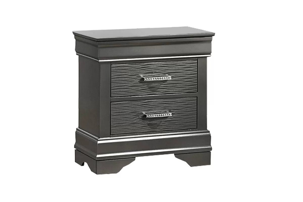 The Brantley Gray Nightstand with LED Lights