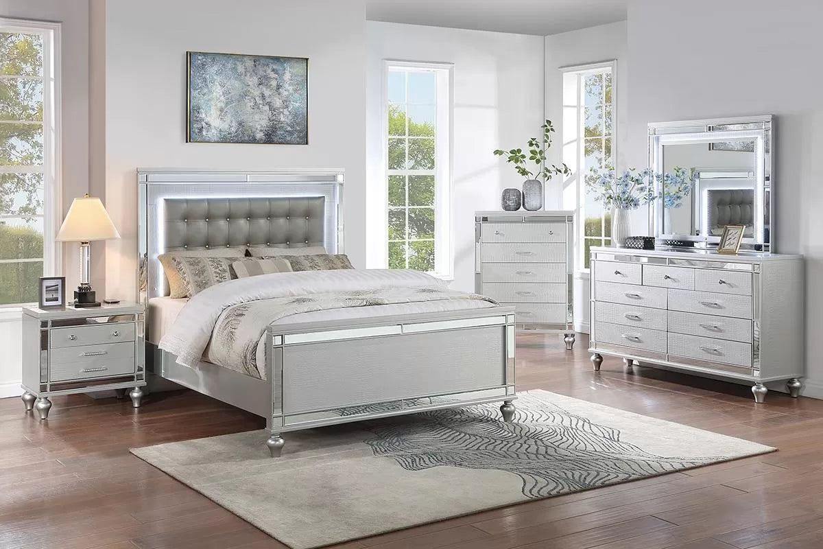 The Platina Eastern King 5-Piece Bedroom Set