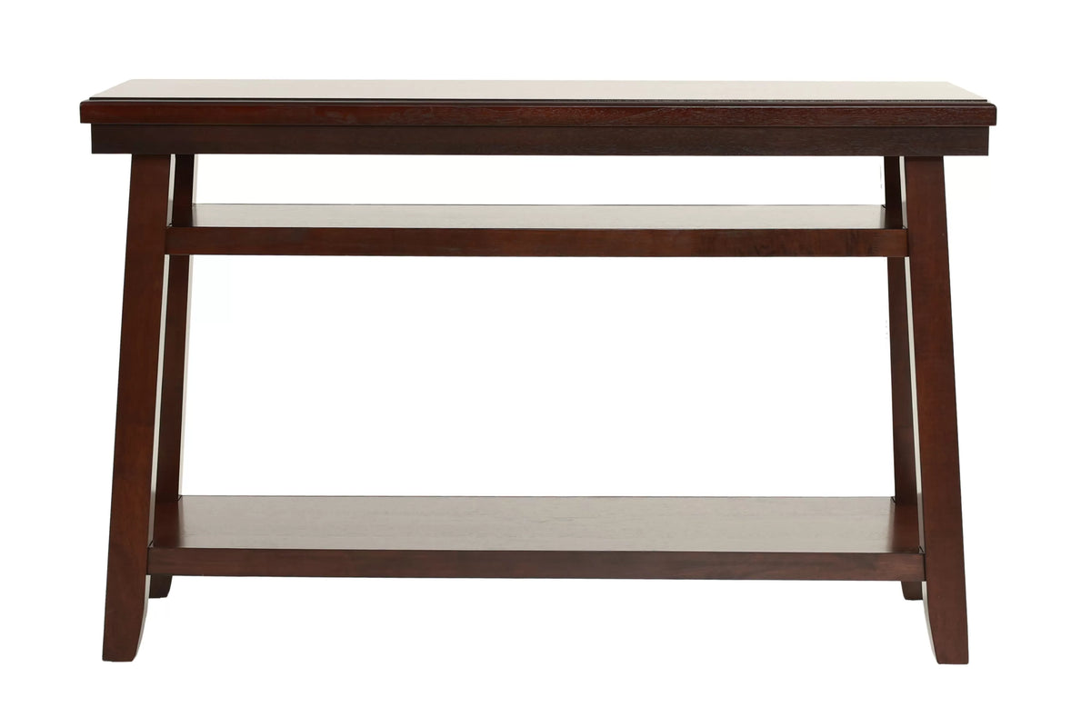 Dark Wood Console Table with Open Shelves - view 3