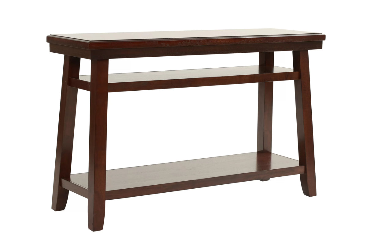 Dark Wood Console Table with Open Shelves - view 4