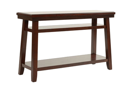 Dark Wood Console Table with Open Shelves - view 4