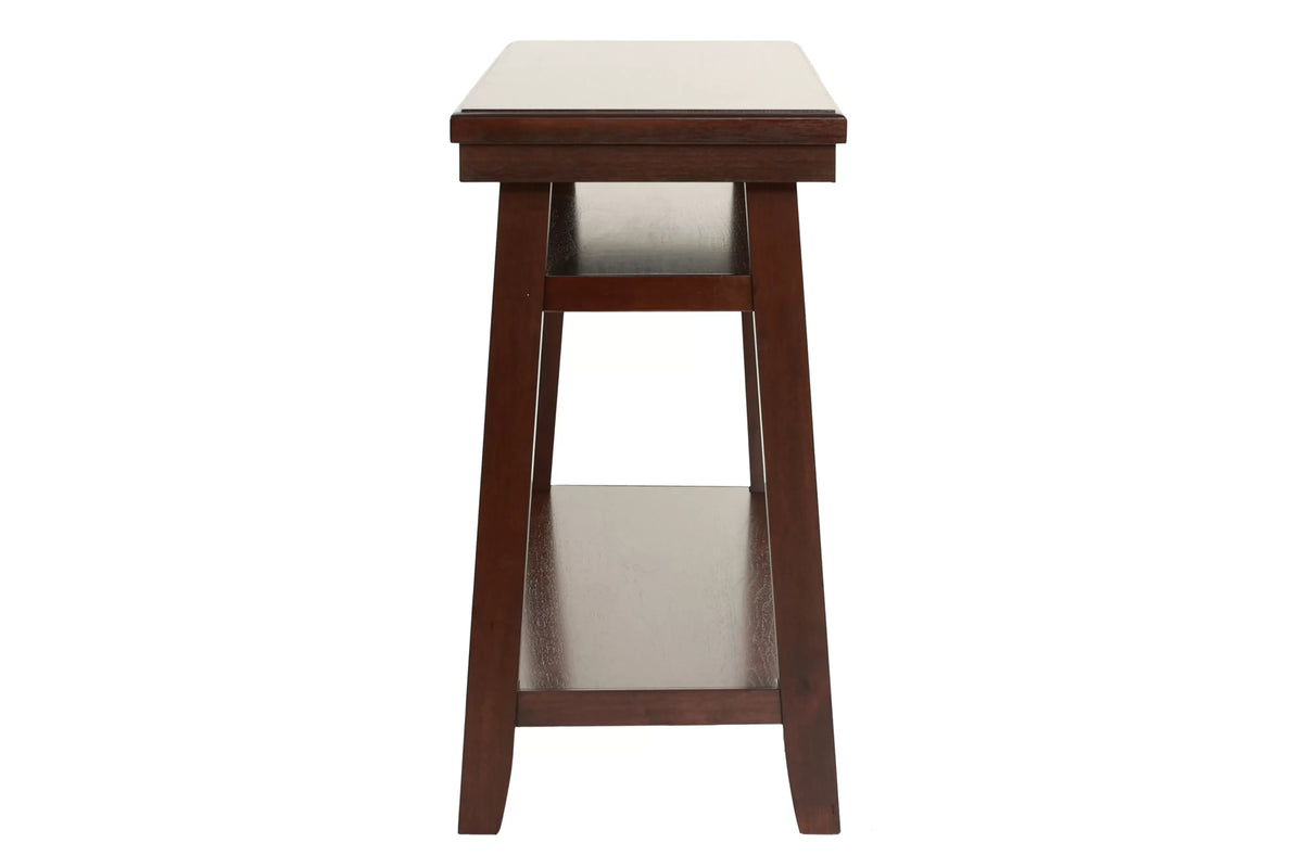 Dark Wood Console Table with Open Shelves - view 5