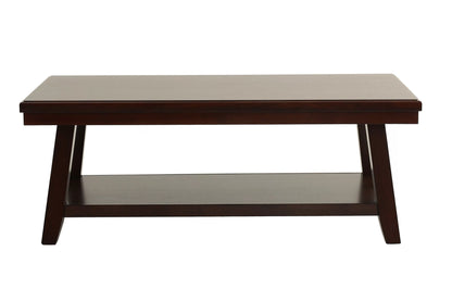 Dark Wood Coffee Table with Lower Shelf - view 3