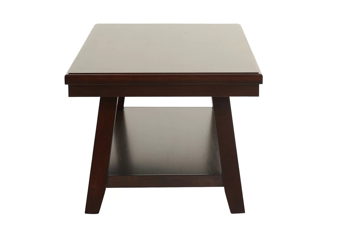 Dark Wood Coffee Table with Lower Shelf - view 5