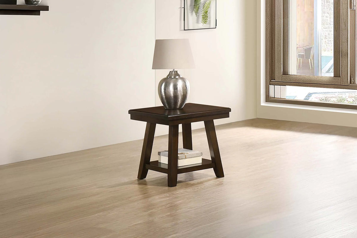 Dark Wood End Table - view 1