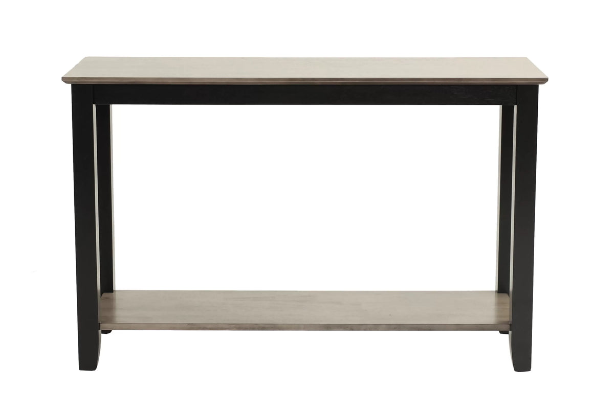 Wooden Top Console Table with Lower Shelf - view 3