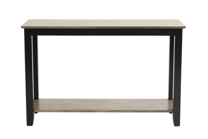 Wooden Top Console Table with Lower Shelf - view 3