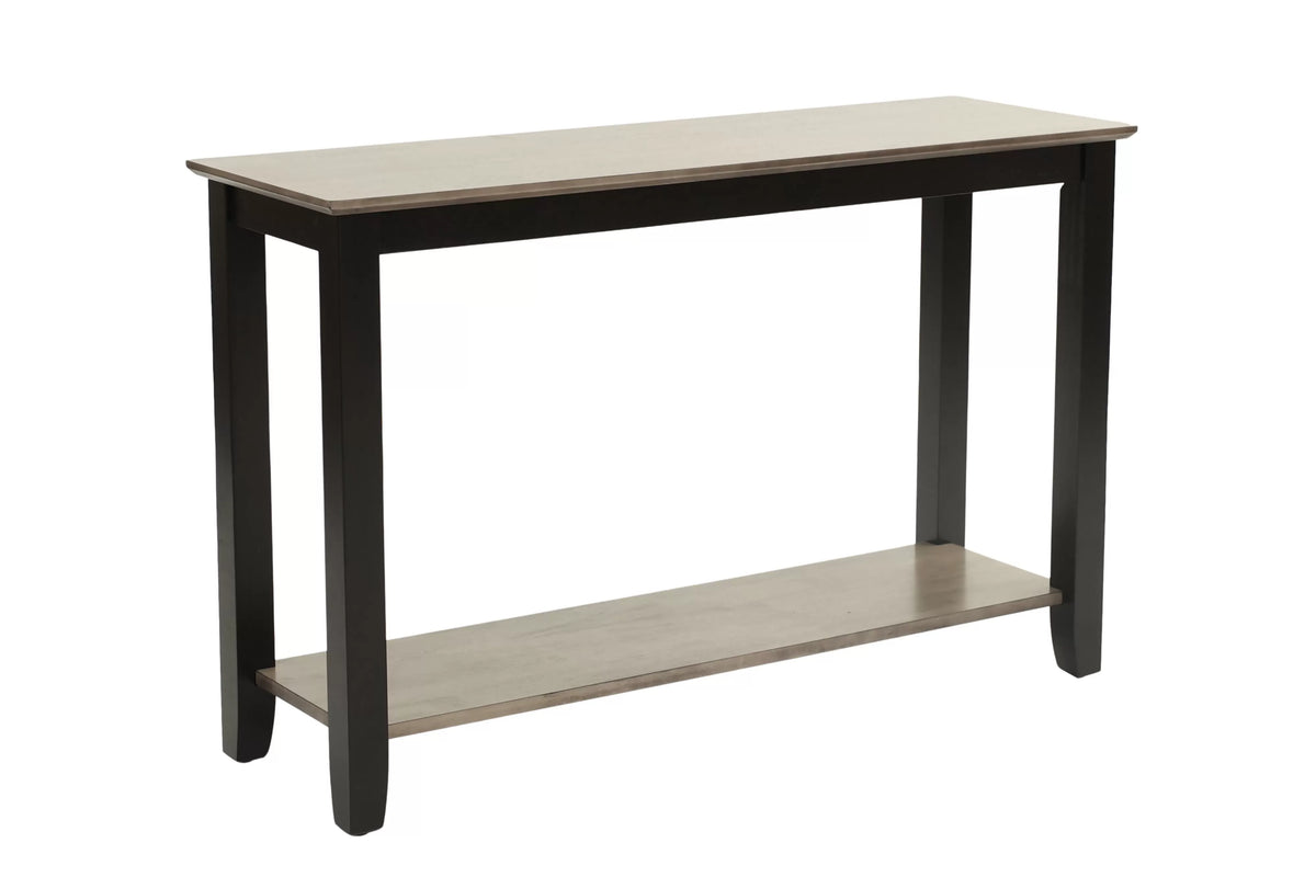 Wooden Top Console Table with Lower Shelf - view 4