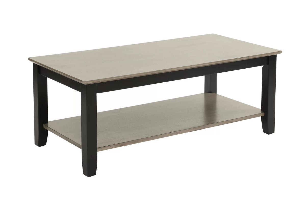 Wooden Top Coffee Table with Lower Shelf - view 4
