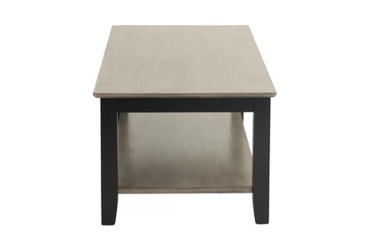 Wooden Top Coffee Table with Lower Shelf - view 5