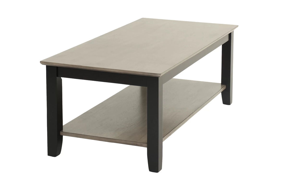 Wooden Top Coffee Table with Lower Shelf - view 6