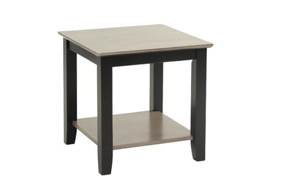 Wooden Top End Table with Lower Shelf - view 4