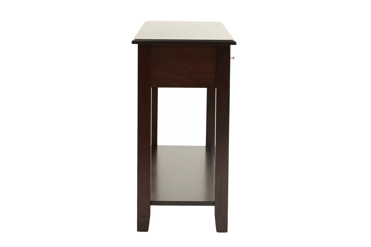 Wooden Top Console Table with Drawers and Shelf - view 5