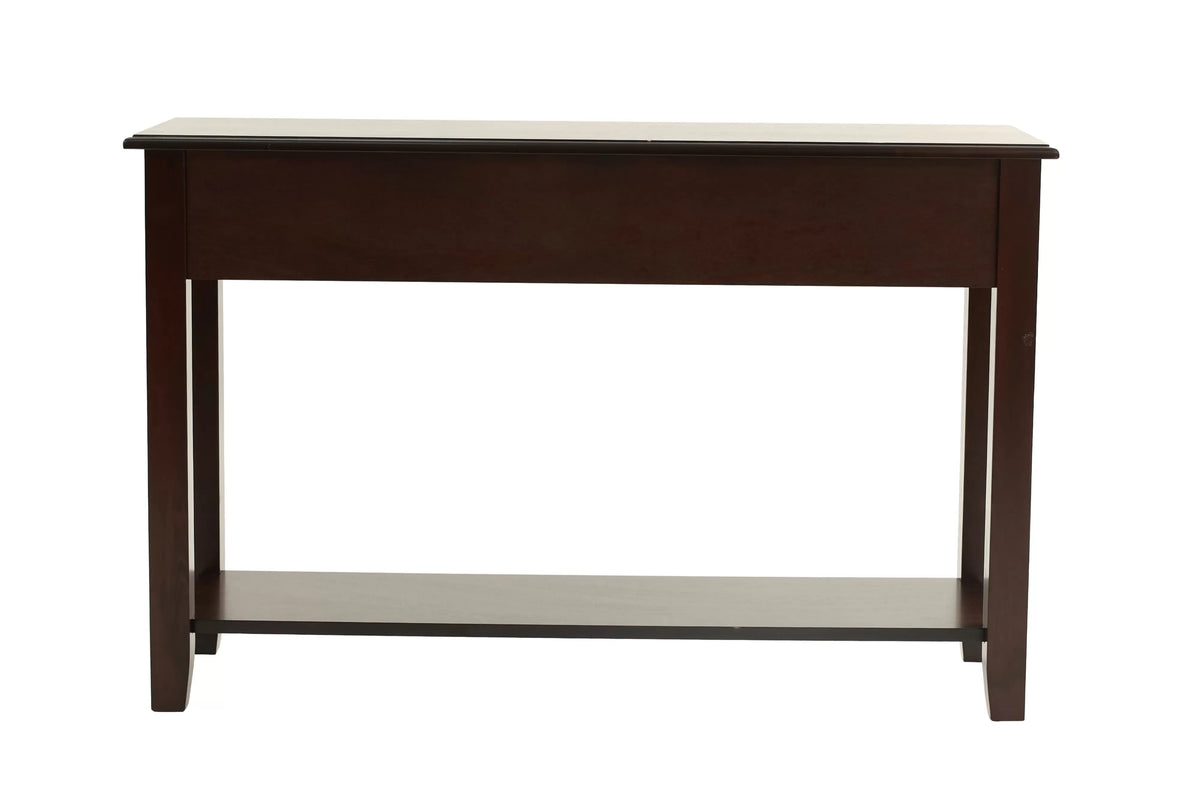 Wooden Top Console Table with Drawers and Shelf - view 6