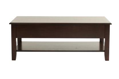 Wooden Top Coffee Table with Drawers and Shelf - view 6