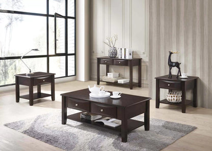 Wooden Top End Table with Drawer and Shelf - view 2