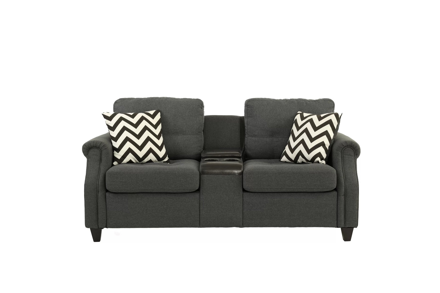The Ridgeview Blue Gray Sofa Set with USB Console – 2 Piece