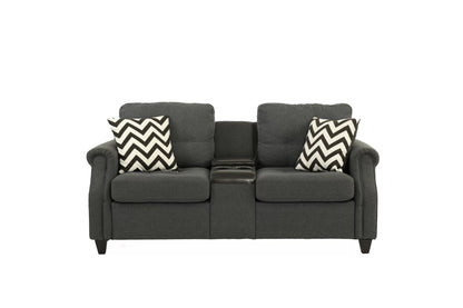 The Ridgeview Blue Gray Sofa Set with USB Console – 2 Piece