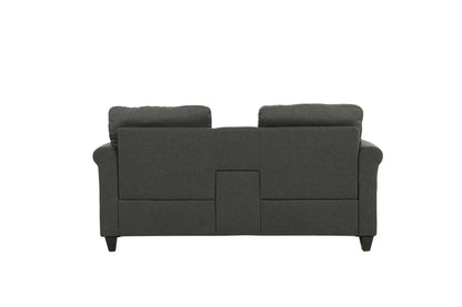 The Ridgeview Blue Gray Sofa Set with USB Console – 2 Piece