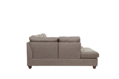 The Holloway Mocha Sectional with Storage Ottoman – 3 Piece