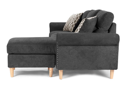 The Abernathy Slate Reversible Sectional – 2 Piece