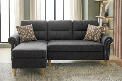 The Abernathy Slate Reversible Sectional – 2 Piece
