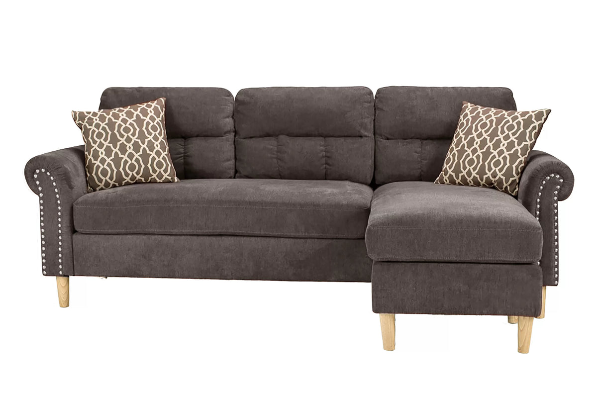 The Abernathy Tan Reversible Sectional – 2 Piece
