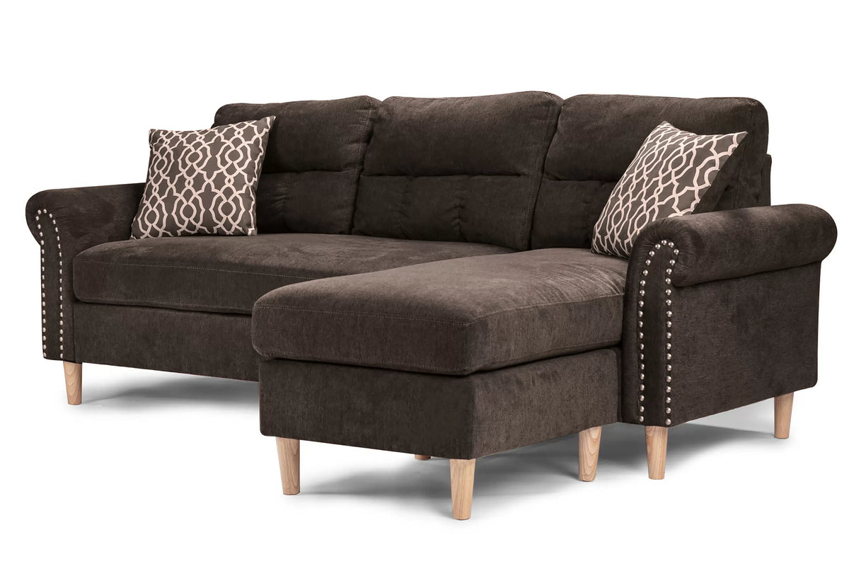 The Abernathy Tan Reversible Sectional – 2 Piece