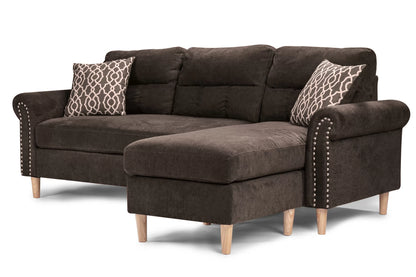 The Abernathy Tan Reversible Sectional – 2 Piece