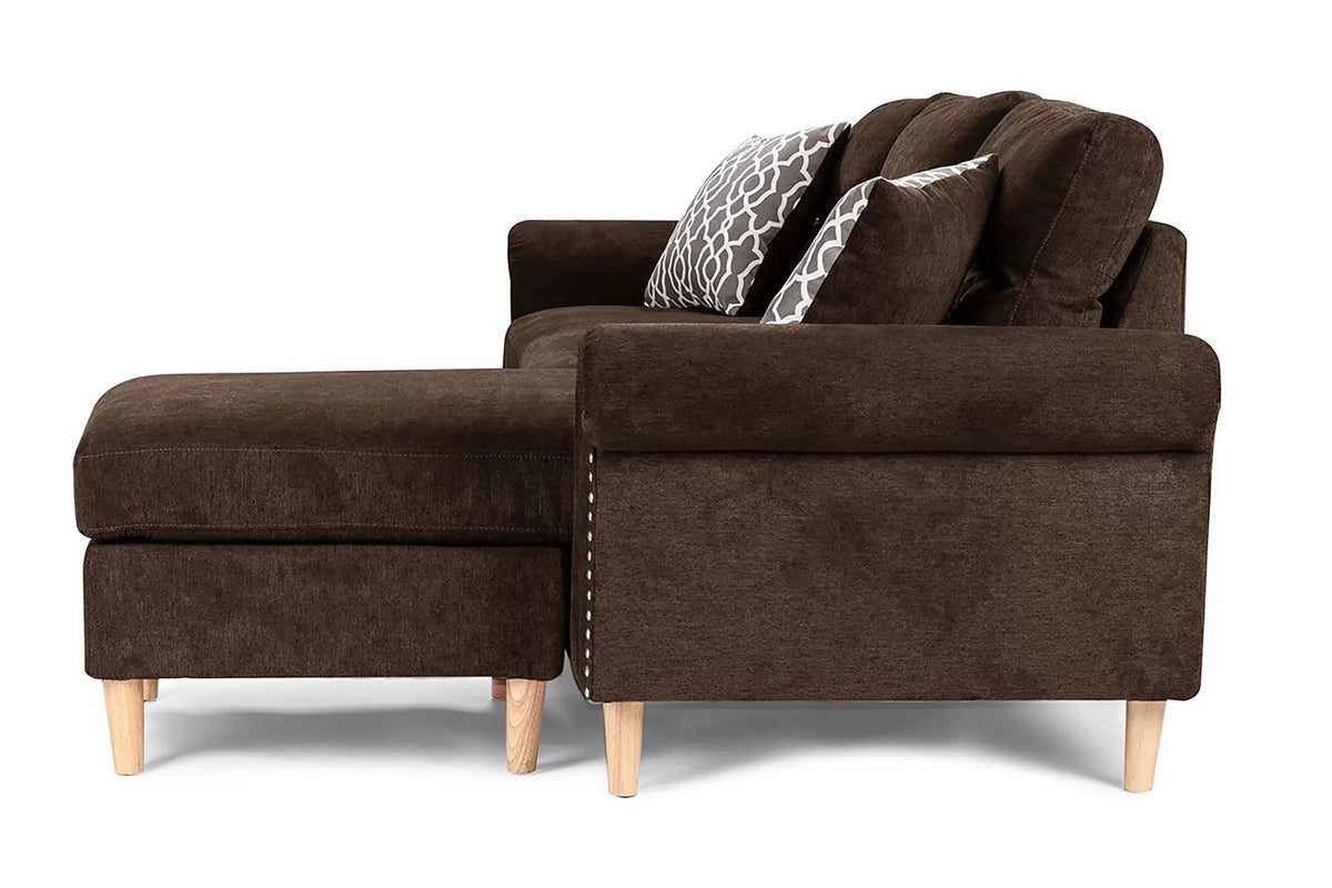 The Abernathy Tan Reversible Sectional – 2 Piece