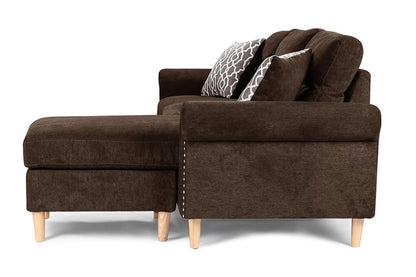 The Abernathy Tan Reversible Sectional – 2 Piece