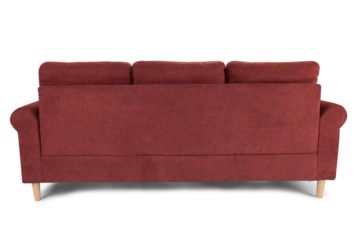 The Abernathy Paprika Red Reversible Sectional – 2 Piece