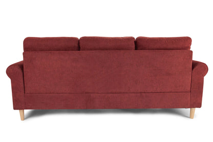 The Abernathy Paprika Red Reversible Sectional – 2 Piece