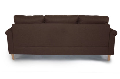 The Redford Dark Coffee Linen-Look Reversible Sectional – 2 Piece