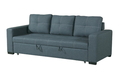 The Hollis Blue Gray Convertible Sofa - view 3