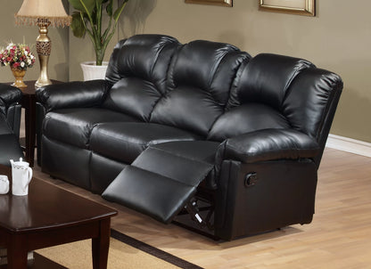The Grady Black Bonded Leather Manual Motion Living Room Set – 3 Piece - view 13